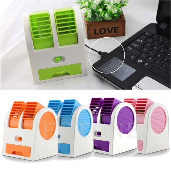 Dual Bladeless Mini Air Conditioner (Multicolor) - Image 5