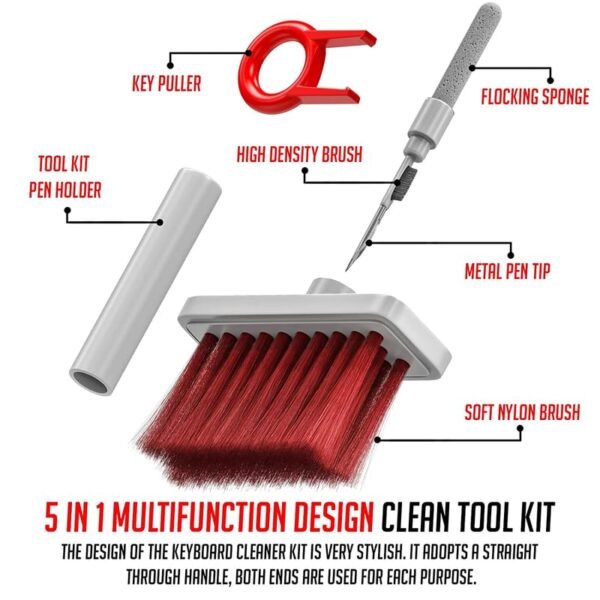 5-in-1 Multi-Function Laptop Cleaning Brush/Keyboard Cleaning kit/Gadget Cleaning kit - Image 8