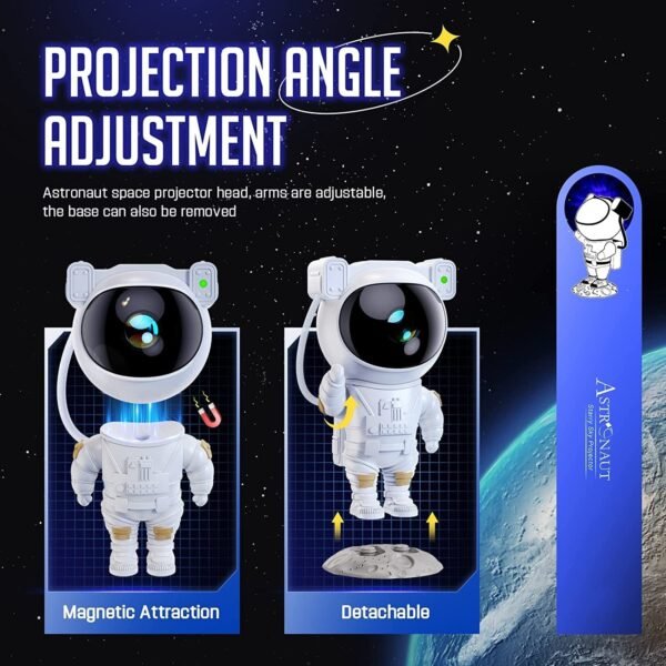 Astronaut Starry Projector 360° Adjustable Galaxy Space Projector Light with Remote Control - Image 8