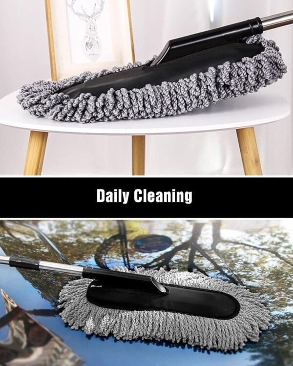 Super Soft Microfiber Car Duster Exterior with Extendable Handle - Image 5