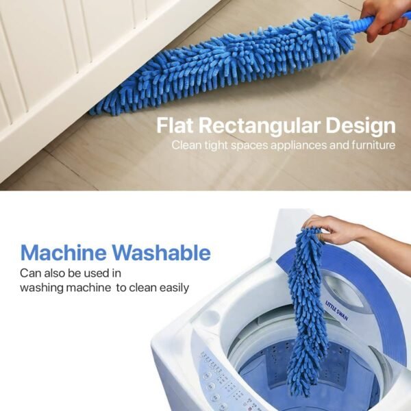 Microfiber Fan Cleaning Brush – Long Rod (Multicolor) - Image 6