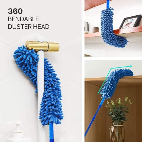 Microfiber Fan Cleaning Brush – Long Rod (Multicolor) - Image 2