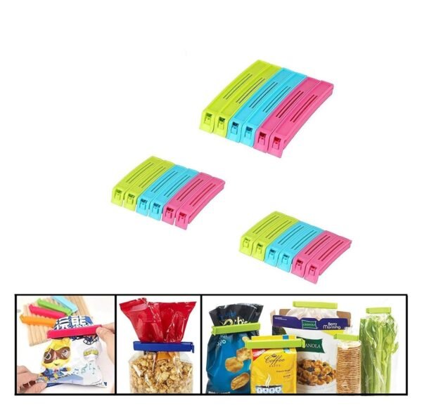 18Pc Plastic Food Snack Bag Pouch Clip Sealer for Keeping Food Fresh - Image 2